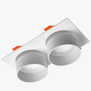 Встраиваемый светильник 2xGU10 квадратный белый 174x92x58mm IP20 PL-234252W-thumb-1