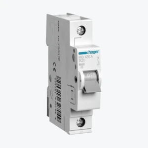 Întreruptor automat Hager 1P 20A 6kA B 1M MB120A
