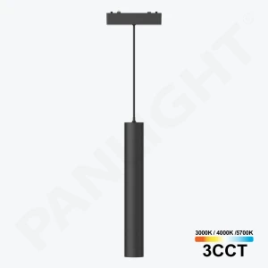 Pendul LED 6W 3CCT 24° 48V negru șină magn Ultra Slim, 30*300mm, PL-6MTP3CCT-BK