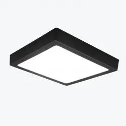 Светодиодный светильник накладной квадратный черный LED PL-US18CSB-W 18Вт 6000K