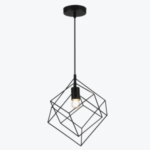 Светильник подвесной ROSA 3437 1*E27 IP20 33cmx33cm черный OS-ROSA-10-DEC