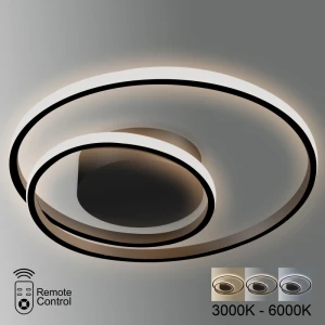 Светодиодная люстра 60W 4500Lm 3000K/4000K/6000K черная PL-21870B