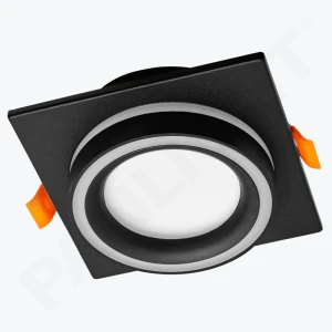 Светильник GX53 встр. квадрат черный IP20 105x105x45mm PL-24506B