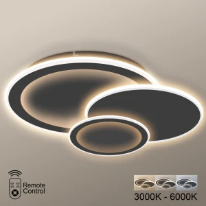Светодиодная люстра 100W 7500Lm 3000K/4000K/6000K черная PL-21832B