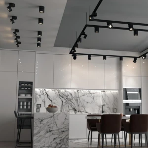 Точечный накладной светодиодный светильник LED 7W 4000K круглый черный 75x84mm PL-23031B-thumb-3