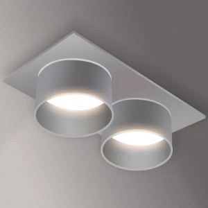 Встраиваемый светильник 2xGU10 квадратный белый 174x92x58mm IP20 PL-234252W