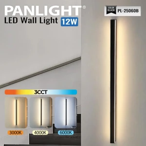 Настенный светильник 12 W 3CCT, бра линейное 60см в черном корпусе IP20 LED 600x36x30mm PL-25060B