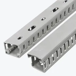 Кабель-канал перфорированный ПВХ серый 40x40x2000мм AY-KA
