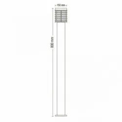 Lampa de gradina PALMIYE-4 HL298 negru max.100W IP44 230V E27 075-001-0004