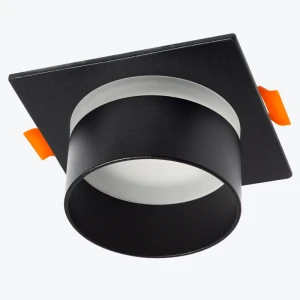 Spot incorporat GU10 patrat negru 92x92x55mm IP20 PL-23425B