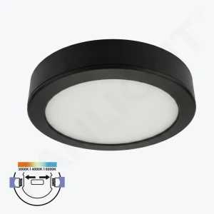Spot LED aplicat/incastrat 24W 3CCT negru IP20 rotund 190*230*26.5 PANLIGHT PL-UL24UPB3CCT