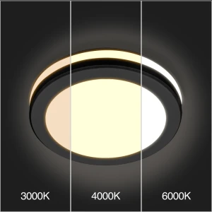 Плафон потолочный LED 20W 3CCT PL-CL20H9Y3CCT-BL 230V IP65 черный 200x55 PANLIGHT