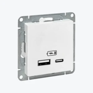 Розетка USB-A+C белая Epica UP1-SOW-USBA-USBC
