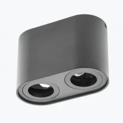 Corp de iluminat aluminiu SENSO DUO max 50W 83X165X110 IP20 rotund negru OS-SEND5083OKCZ-00