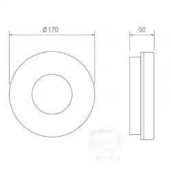 Настенный светильник уличные LED TWIST 10W 750LM IP65 4000K круглый черный LD-TWI10WOK-40-thumb-3