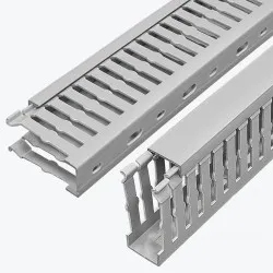 Кабель-канал перфорированный ПВХ серый 40x60x2000мм AY-KA