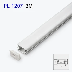 Алюминиевый профиль накладной для светодиодной ленты 3m/set 12*6.5mm PL-1207 3m PANLIGHT