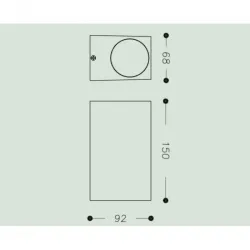 Corp de iluminare pe perete TIAGO max.2x35W inox