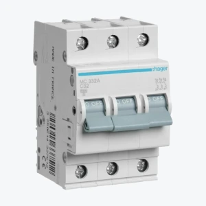 Întreruptor automat Hager 3P 32A 6kA C 3M MC332A
