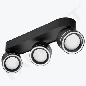 Накладной поворотный спот 3*GX53 черный IP20 настенно-потолоч. 355x85x40mm PL-246133B