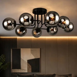 Lustră 8*E27 crom+gri 4309/8 Luminaled