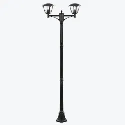 Lampa de gradina NAR-6 negru max.2x60W IP44 230V E27 075-016-0006