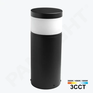 Светильник-столбик 30 cm, 14W 3CCT, черный, садовый IP65, LED PL-251052