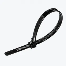 Кабельные стяжки нейлоновые многоразовые 7.5x250mm черные 1штука PANLIGHT