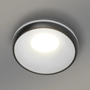 Встраиваемый светильник GU10/GU5,3 круглый черный 92x43mm IP20 PL-23008B
