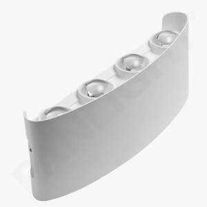 Фасадный светильник на 8 линз 3000K Белый 8x1W LED IP54 PL-25010W 220x80x50mm