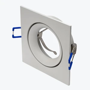 Встраиваемый светильник GU10 квадратный белый 92x92x25mm IP20 PL-23433W