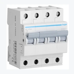 Întreruptor automat Hager 4P 16A 6kA C 4M MC416A