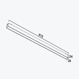 Светильник Linear на магнитную шину черный 20Вт,4000K,DC 48V,615MM,PANLIGHT ULTRA SLIM PL-20MTB-BK