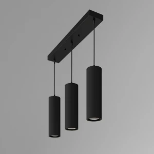 Подвесной точечный светильник 3XGU10 круглый тройной черный 56x200mm PL-230143B