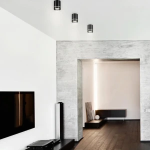 Точечный накладной светодиодный светильник LED 12W 4000K круглый черный 80x95mm PL-2343512B-thumb-3