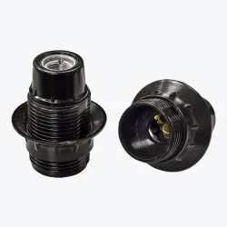 Soclu din carbolit cu inel negru E14 LHC-E14-r-s EKF PROxima
