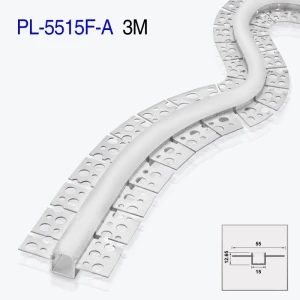 Profil LED Rigips încastrat Flexibil 15mm aluminiu PL-5515F-A 55x12.9x12,5mm PANLIGHT