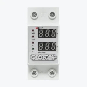 Releu de tensiune monofazat cu displai RVb-m63A (1P+N) EKF