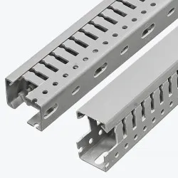 Кабель-канал перфорированный ПВХ серый 60x80x2000мм AY-KA