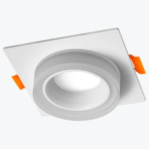 Spot incorporat GU10 patrat alb 92x92x43mm IP20 PL-23423W