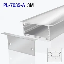 Алюминиевый профиль врезной для светодиодной ленты 3m/set 86*35mm PL-7035-A 3m PANLIGHT