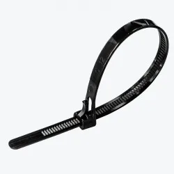 Кабельные стяжки нейлоновые многоразовые 7.5x300mm черные 1штука PANLIGHT