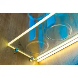 Алюминиевый профиль GLAX mini для стеклянных полок 2m/set 29*13mm PA-GLAXMPK-AL GTV