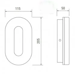 Настенный светильник уличный LED TWIST 10W 750LM IP65 4000K овал черный LD-TWI10WOW-40-thumb-3