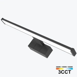 Aplică LED 12W 3CCT IP44 negru tablou/oglindă 960lm 230V 600*138*51mm PL-ML-C02-600-3CCT-BK