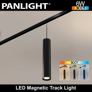 Pendul LED 6W 3CCT 24° 48V negru șină magn Ultra Slim, 30*300mm, PL-6MTP3CCT-BK