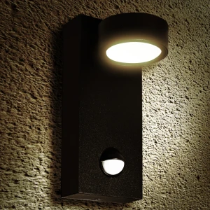 Светильник настенный LED 3W 4000K уличный с датчиком движения IP54 черный PL-150101PS PANLIGHT