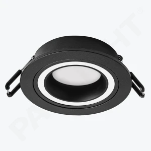 Spot încorp rotund, negru GU10/GU5.3 92x25mm IP20 PL-23422B