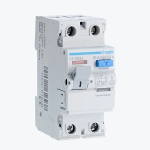 Întreruptor diferențial UZO Hager 2P 63A 30mA 2M CD263J