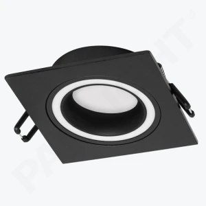 Встраиваемый спот GU10/GU5,3 квадрат черный 92x92x25mm IP20 PL-23244B